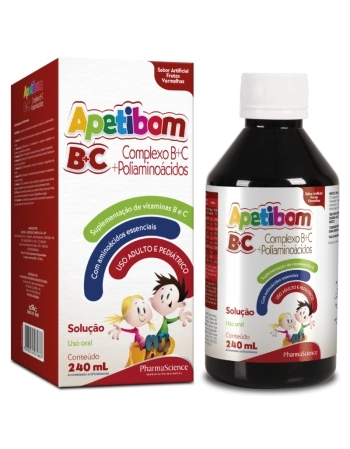 APETIBOM BC FRUTAS VERMELHAS XAROPE 240ML VITAMINA BC (PHARMASCIENCE)
