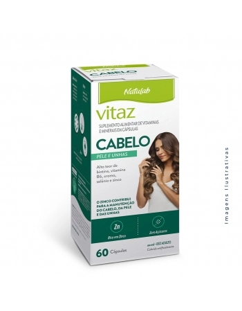 VITAZ CABELO PELE E UNHA C/60CPR (NATURELIFE)