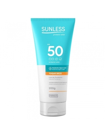 PROTETOR SOLAR SUNLESS OIL FREE FPS 50 200G TOQUE SECO (FARMAX)