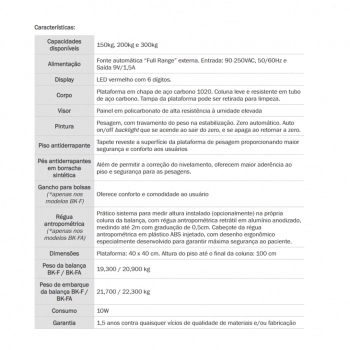 BALANCA ANTROPOMETRICA DIGITAL 200KG BK-200FAN (BALMAK)