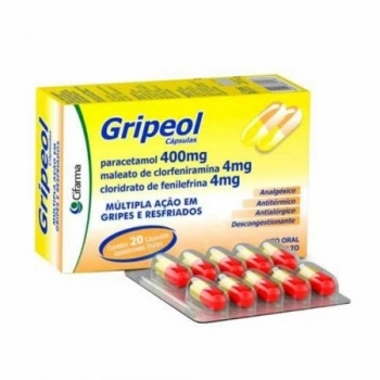 GRIPEOL C/20CAPS PARACETAMOL + CLORFENIRAMINA + FENILEFRINA (CIFARMA)