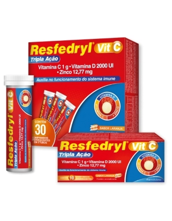 RESFEDRYL 1G EFERVESCENTE VITAMINA C + ZINCO C/10 UND (PHARMASCIENCE)