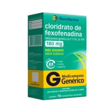 FEXOFENADINA 180MG C/10CPR (EUROFARMA)