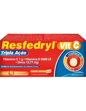 RESFEDRYL 1G EFERVESCENTE VITAMINA C + ZINCO + VITAMINA D TRIPLA C/1 (PHARMASCIENCE)