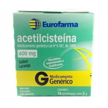 ACETILCISTEINA 600MG ADULTO C/16 ENVELOPES (EUROFARMA)