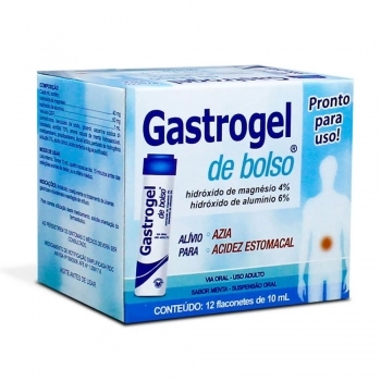 GASTROGEL C/12 FLACONº 10ML HIDROXIDO DE ALUMINIO + HIDROXIDO DE MAGNESIO + SIMETICONA (MEDQUIMICA)