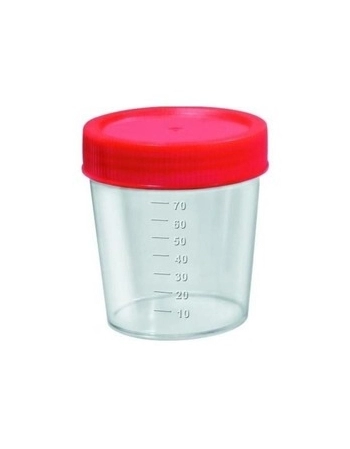 COLETOR ESTERIL SEM PA INDIVIDUAL 50ML VERMELHO (CRAL)