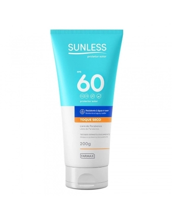 PROTETOR SOLAR SUNLESS OIL FREE FPS 60 200G TOQUE SECO (FARMAX)