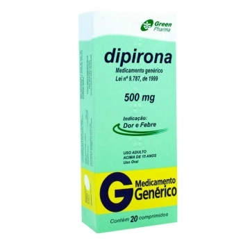 DIPIRONA 500MG C/20CPR (GREEN PHARMA)