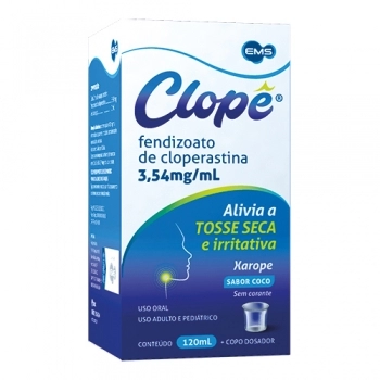 CLOPE 3,54MG XAROPE 120ML CLOPERASTINA (SEKI) (EMS SIMILAR)