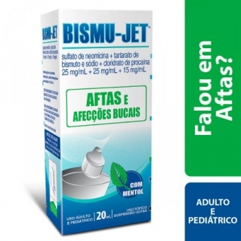 BISMU-JET SOLUCAO BUCAL 20ML P/AFTAS E AFECCOES (LEGRAND)