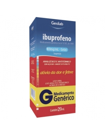 IBUPROFENO 100MG GOTAS 20MLTUTTI FRUTTI (GEOLAB)
