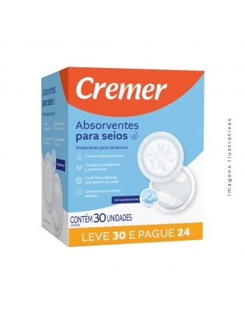 ABSORVENTE P/SEIOS C/30 UND (CREMER S/A)