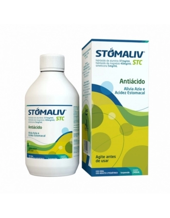 STOMALIV SUSPENSAO 240ML HIDROXIDO DE ALUMINIO + HIDROXIDO DE MAGNESIO + SIMETICONA (GEOLAB)