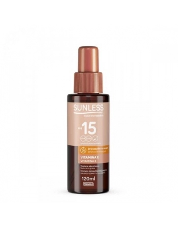LOCAO BRONZEADOR SUNLESS C/VITAMINA E FPS 15 120ML (FARMAX)