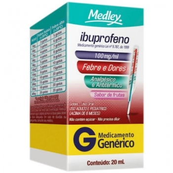 IBUPROFENO 100MG GOTAS 20MLFRUTAS (MEDLEY)