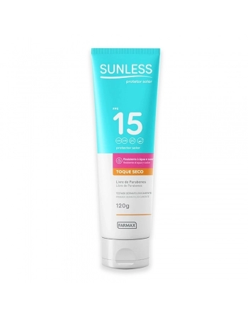 PROTETOR SOLAR SUNLESS OIL FREE FPS 15 120G TOQUE SECO (FARMAX)