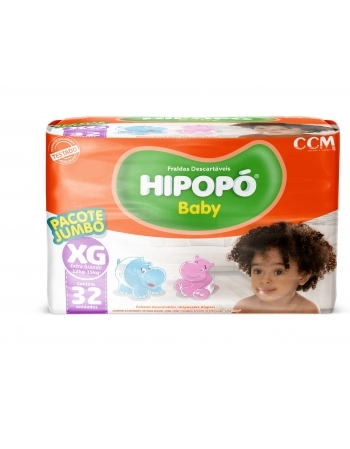 FRALDA HIPOPO BABY JUMBO XG C/32
