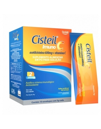 CISTEIL IMUNO C 600MG C/16 ENV.ACETILCISTEINA+VIT.C (GEOLAB)