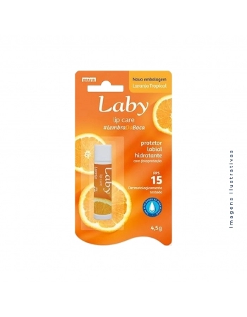 PROTETOR LABIAL LABY FPS 15 LARANJA 4,5G (BRAVIR)