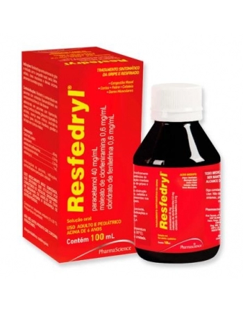 RESFEDRYL XP.100ML PARAC.+CLORF.+FENILEFRINA