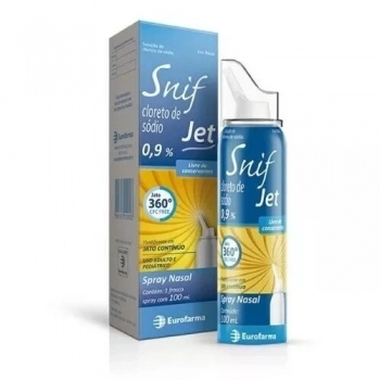 SNIF JET 0,9% SPRAY NASAL ADULTO E PEDIATRICO 100ML CLORETO DE SODIO (EUROFARMA)