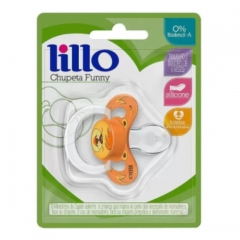 CHUPETA T2 (627901) FUNNY LEAO DE SILICONE ORTODONTICO (LILLO)