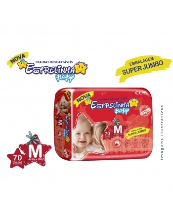 FRALDA ESTRELINHA JUMBO M C/70 UND (CCM)