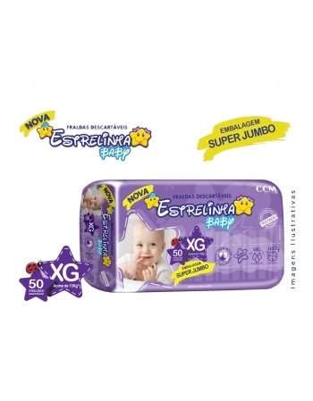 FRALDA ESTRELINHA JUMBO XG C/50 UND (CCM)