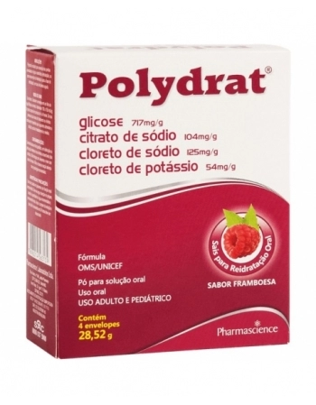 POLYDRAT PO REIDRATANTE FRAMBOESA C/4 ENVELOPES