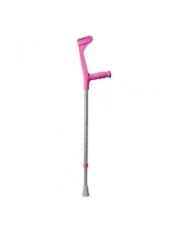 MULETA CANADENSE ALUMINIO AJUSTAVEL ADULTO ROSA (M435) (INDAIA)