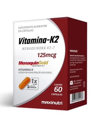 VITAMINA K2 0,125MG C/60CAPS (MAXINUTRI)