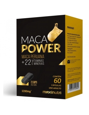 MACA POWER 1200MG C/60CAPS MACA PERUANA VITAMINA E MINERAIS (MAXINUTRI)