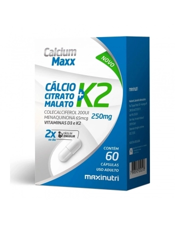 CALCIUM MAXX K2 C/60CAPS CALCIO CITRATO MALATO (MAXINUTRI)