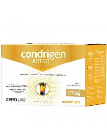 COLAGENO TIPO II CONDRIGEN ARTRO FRUTAS AMARELAS C/30 SACHE 10G (MAXINUTRI)