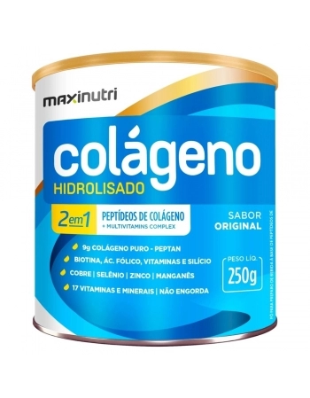 COLAGENO HIDROLISADO 2 EM 1 LATA ORIGINAL 250G (MAXINUTRI)