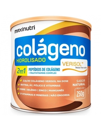 COLAGENO HIDROLISADO VERISOL 2 EM 1 LATA NATURAL 250G (MAXINUTRI)