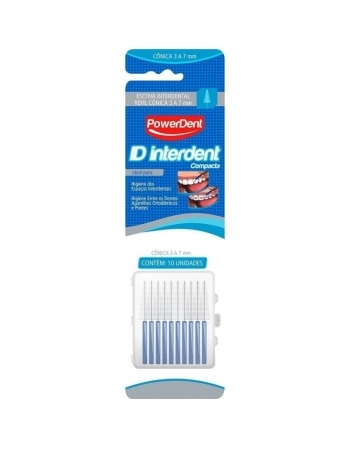 ESCOVA INTERDENTAL CONICA 3A7MM AZUL (1240) (POWERDENT)