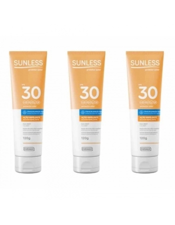 PROTETOR SOLAR SUNLESS C/REPELENTE FPS 30 120G (FARMAX)