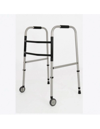 ANDADOR ALUMINIO 100KG DOBRAVEL C/RODA ADULTO (ANPR) (INDAIA)
