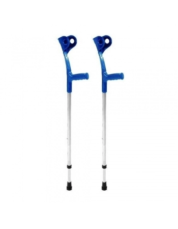 MULETA CANADENSE ALUMINIO AJUSTAVEL ADULTO AZUL (M312) (INDAIA)