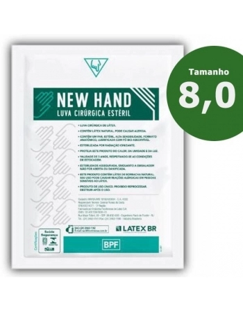 LUVA CIRURGICA ESTERIL Nº 8,0 (LATEX BR)