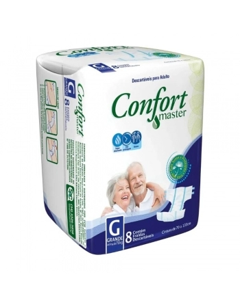 FRALDA GERIATICA CONFORT MASTER G C/8 UND (CCM)
