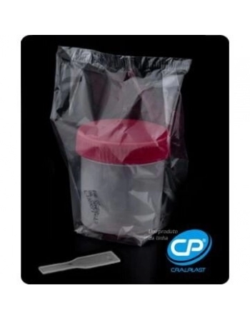 COLETOR ESTERIL SEM PA INDIVIDUAL 80ML VERMELHO (CRAL)