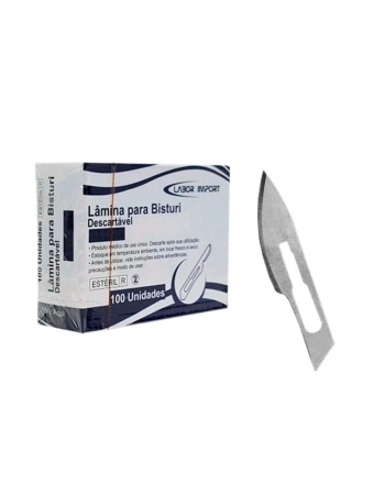 LAMINA P/BISTURI Nº 22 C/100 UND (LABOR IMPORT)