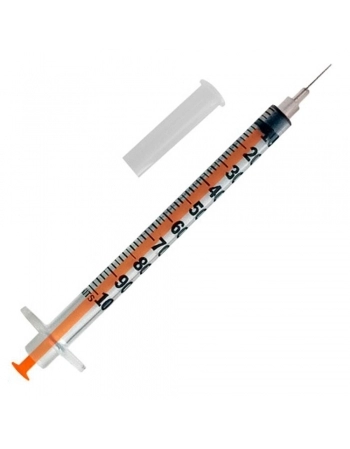 SERINGA 1ML P/INSULINA C/AGULHA 13 X 4,5 (LARANJA) (SR)