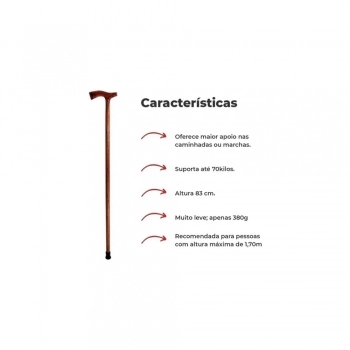 BENGALA BASTAO MADEIRA IMBUIA (T72) (INDAIA)