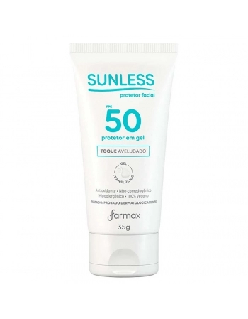 PROTETOR SUNLESS FACIAL FPS50 TRANSLUCIDO 35G T.AVELUDADO