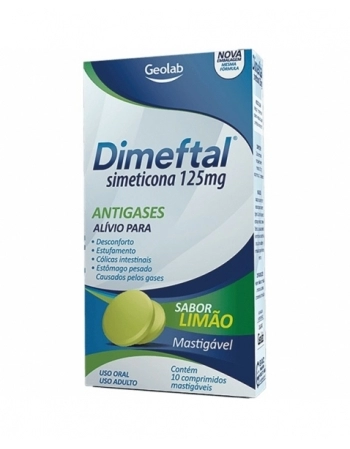 DIMEFTAL 125MG C/10CPR MASTIGAVEL SIMETICONA (GEOLAB)