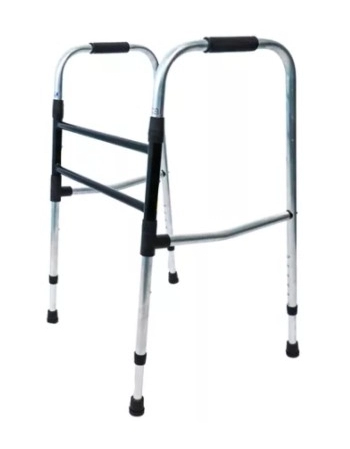 ANDADOR ALUMINIO 100KG DOBRAVEL 2BARRAS FIXO (A404) (INDAIA)